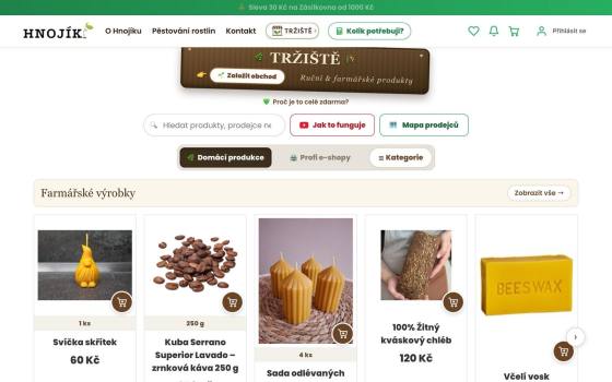 Trhovisko Hnojík — marketplace pre farmárov