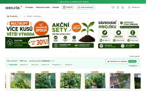 Hnojík — e-shop s vlastným katalógom